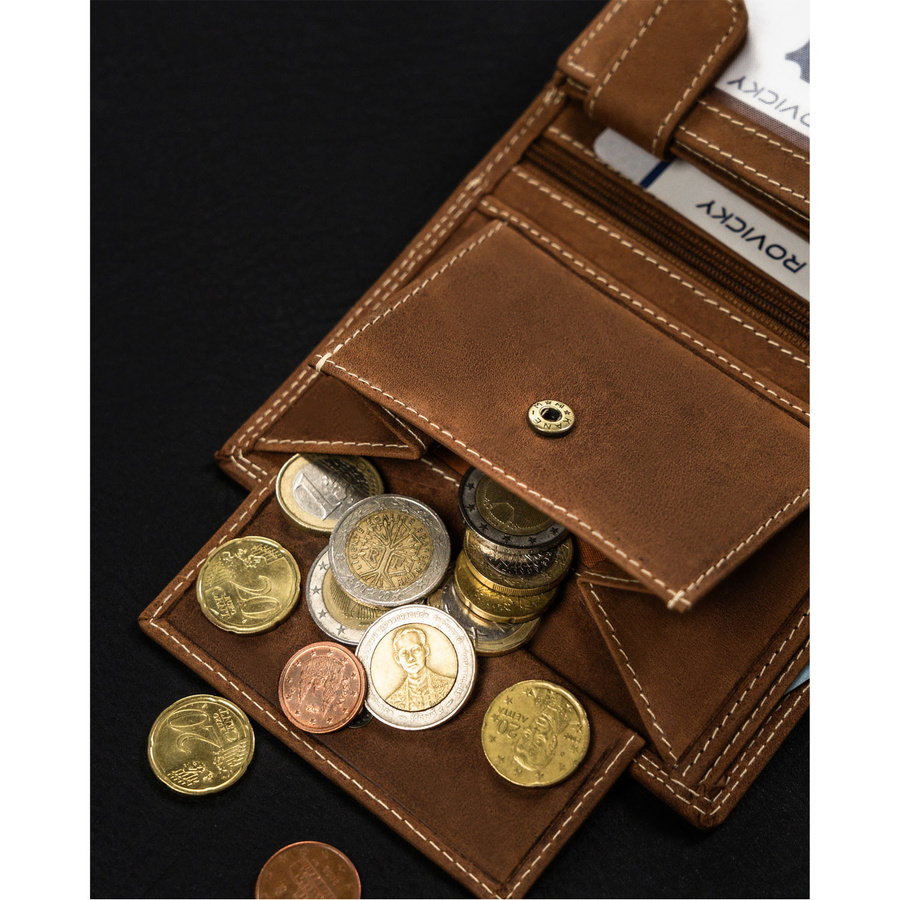 Duży portfel męski z nubukowej skóry naturalnej - Always Wild - obrazek 12