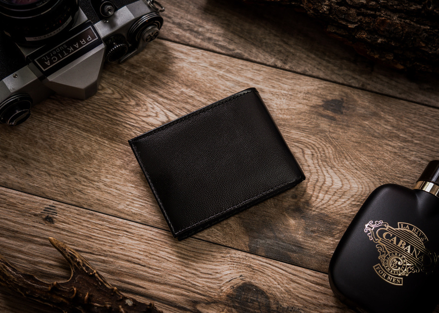 Banknotówka męska ze skóry naturalnej - Rovicky - obrazek 4