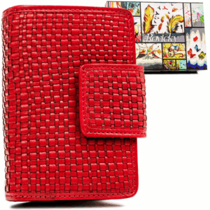 Skórzany portfel damski zamykany na zatrzask - Rovicky