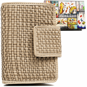 Skórzany portfel damski zamykany na zatrzask - Rovicky