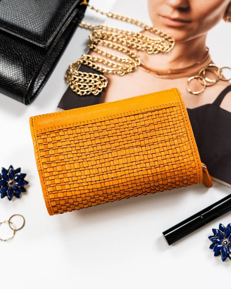 Elegancki portfel damski ze skóry naturalnej - Rovicky - obrazek 4