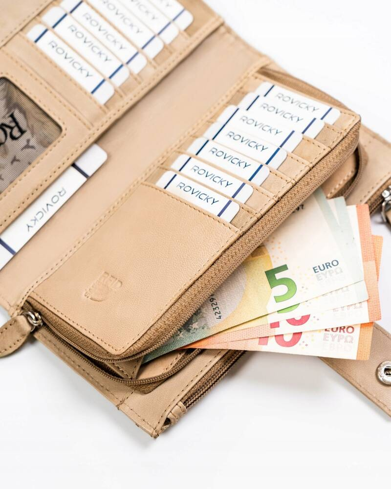 Duży portfel damski ze skóry naturalnej - Rovicky - obrazek 7