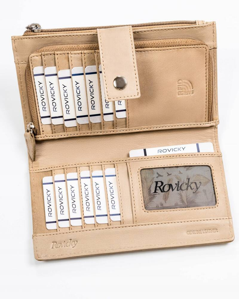 Duży portfel damski ze skóry naturalnej - Rovicky - obrazek 4