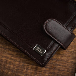 Klasyczy, skórzany portfel męski na zatrzask - Rovicky