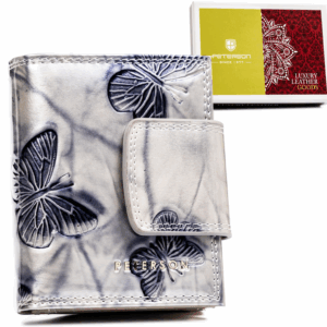 Skórzany portfel damski na bigiel i zatrzask - Peterson