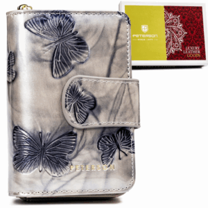Portfel damski w orientacji pionowej ze skóry naturalnej - Peterson