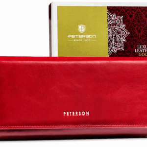 Duży, skórzany portfel damski na zatrzask - Peterson