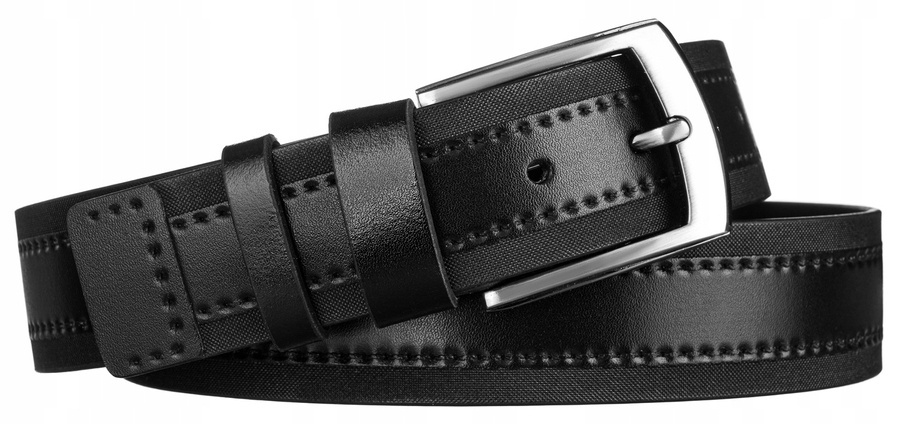 Męski pasek ze skóry naturalnej - Rovicky - obrazek 6