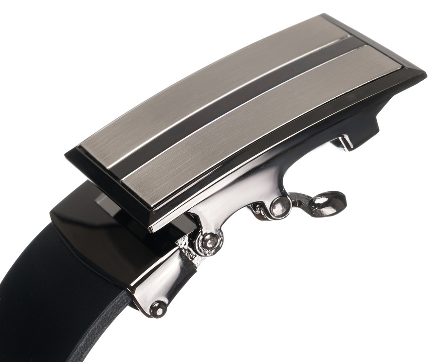 Elegancki, skórzany pasek męski z automatyczną klamrą - Peterson - obrazek 4