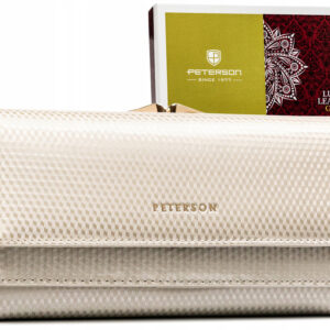 Duży, poziomy portfel damski ze skóry naturalnej - Peterson