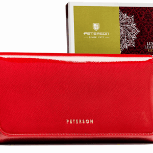 Skórzany, poziomy portfel damski - Peterson