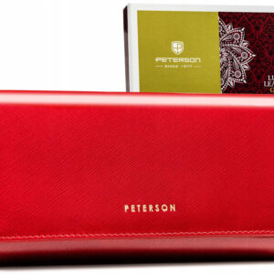 Elegancki, skórzany portfel damski na zatrzask - Peterson