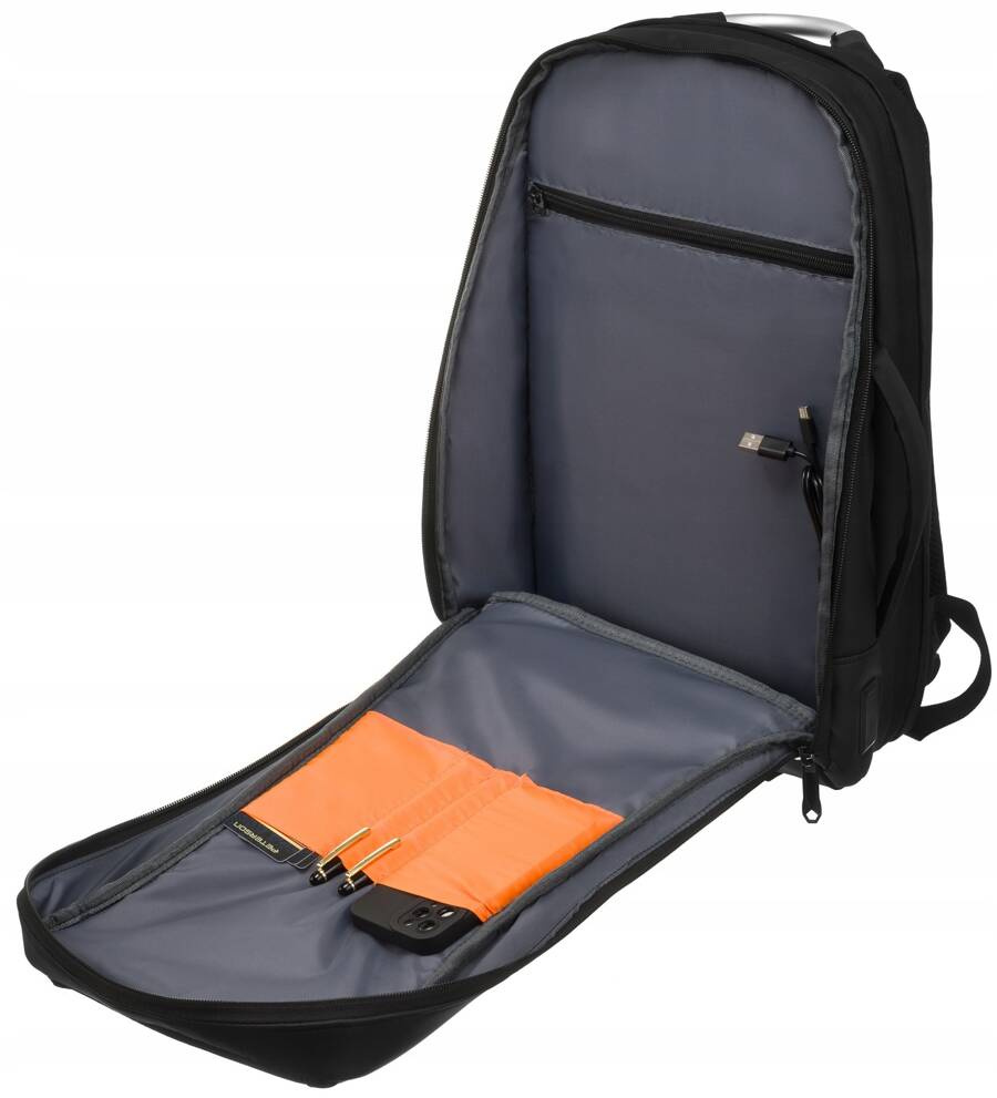 Duży, pojemny plecak z portem USB i miejscem na laptopa - Peterson - obrazek 5