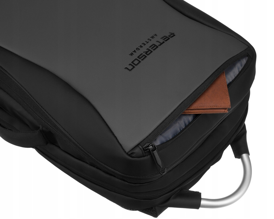 Duży, pojemny plecak z portem USB i miejscem na laptopa - Peterson - obrazek 9
