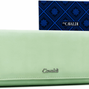 Duży, poziomy portfel damski ze skóry ekologicznej - 4U Cavaldi