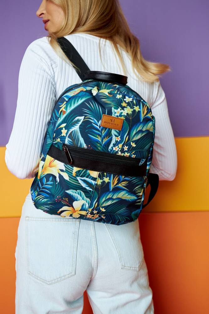 Wzorzysty, miejski plecak damski - Rovicky - obrazek 2