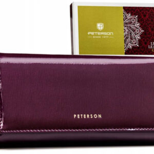 Pojemny, skórzany portfel damski z systemem RFID - Peterson