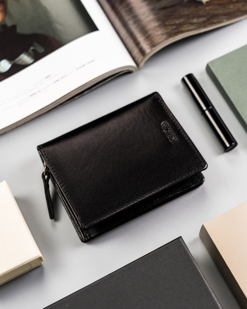 Skórzany portfel damski średnich rozmiarów - Peterson - obrazek 4