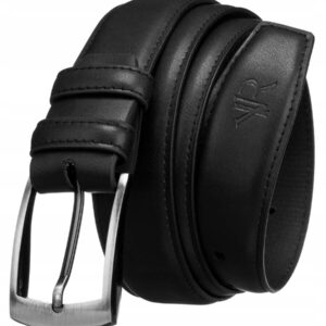 Pasek męski ze skóry ekologicznej z klasyczną klamrą - Rovicky