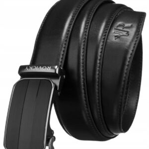 Skórzany, uniwersalny pasek męski z automatyczną klamrą - Rovicky