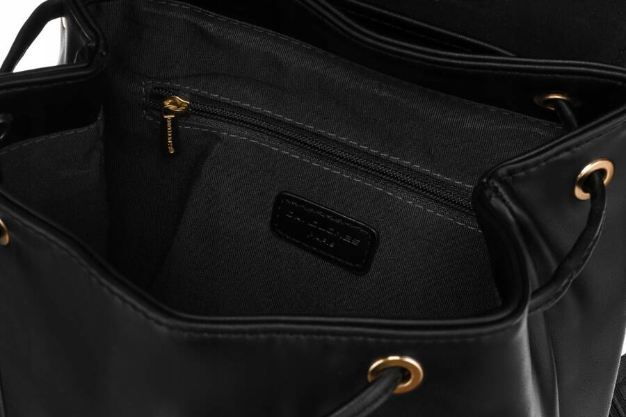 Miejski plecak damski z klapką wykonany ze skóry ekologicznej - David Jones - obrazek 6