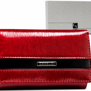 Elegancki portfel damski z lakierowanej skóry naturalnej - 4U Cavaldi