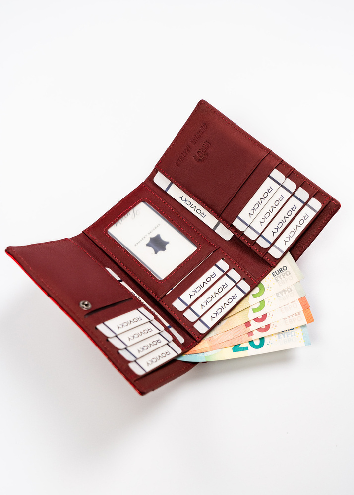 Portfel damski ze skóry naturalnej i ekologicznej - 4U Cavaldi - obrazek 7