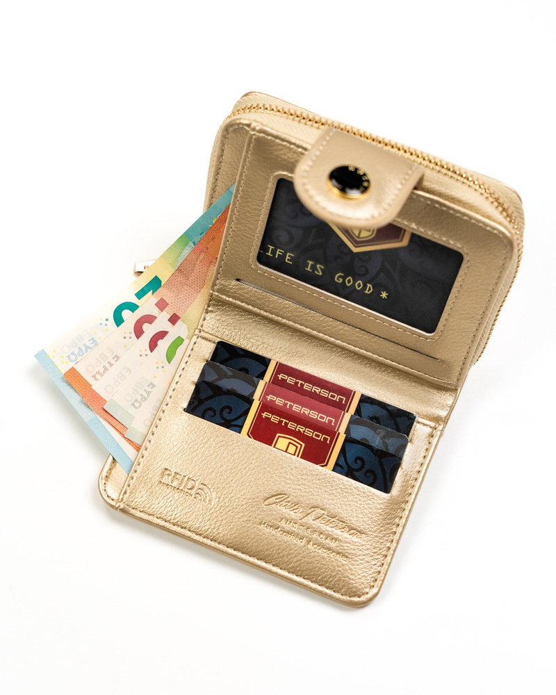 Elegancki portfel damski ze skóry ekologicznej - Peterson - obrazek 6