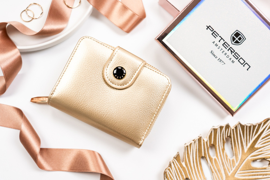 Elegancki portfel damski ze skóry ekologicznej - Peterson - obrazek 3
