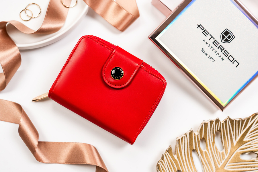 Elegancki portfel damski ze skóry ekologicznej - Peterson - obrazek 3