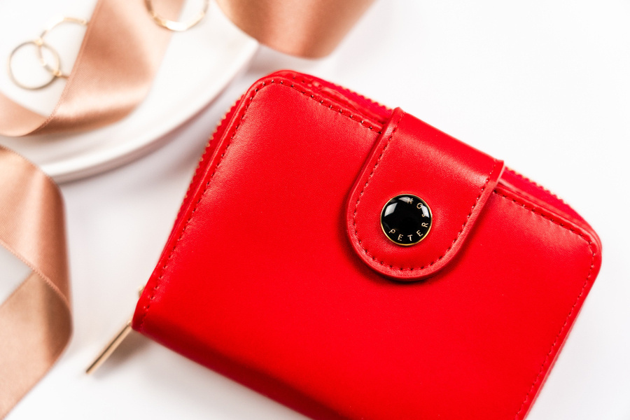 Elegancki portfel damski ze skóry ekologicznej - Peterson - obrazek 4