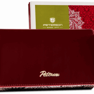 Skórzany, duży portfel damski z systemem RFID - Peterson