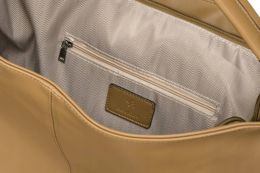 Klasyczna shopperka damska ze skóry ekologicznej - Rovicky - obrazek 6