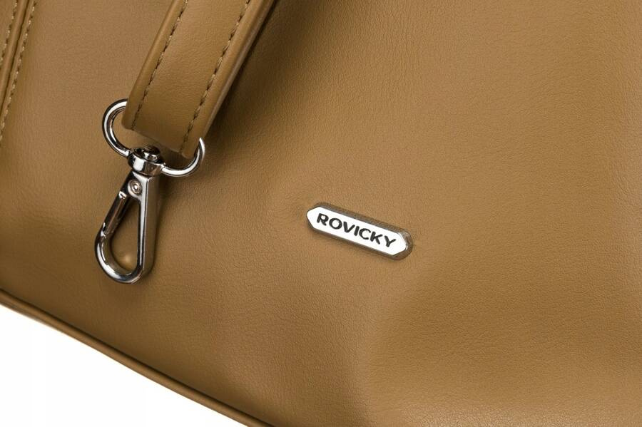 Klasyczna shopperka damska ze skóry ekologicznej - Rovicky - obrazek 4