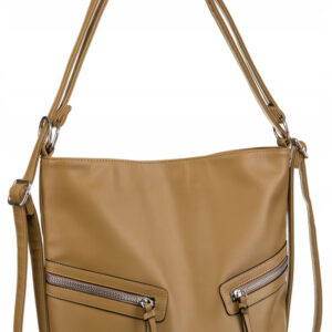 Klasyczna, pojemna torebka damska ze skóry ekologicznej - Rovicky