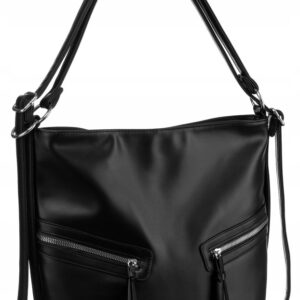 Klasyczna, pojemna torebka damska ze skóry ekologicznej - Rovicky