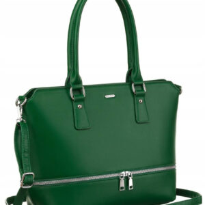 Stylowa shopperka damska ze skóry ekologicznej z odpinanym paskiem - Rovicky