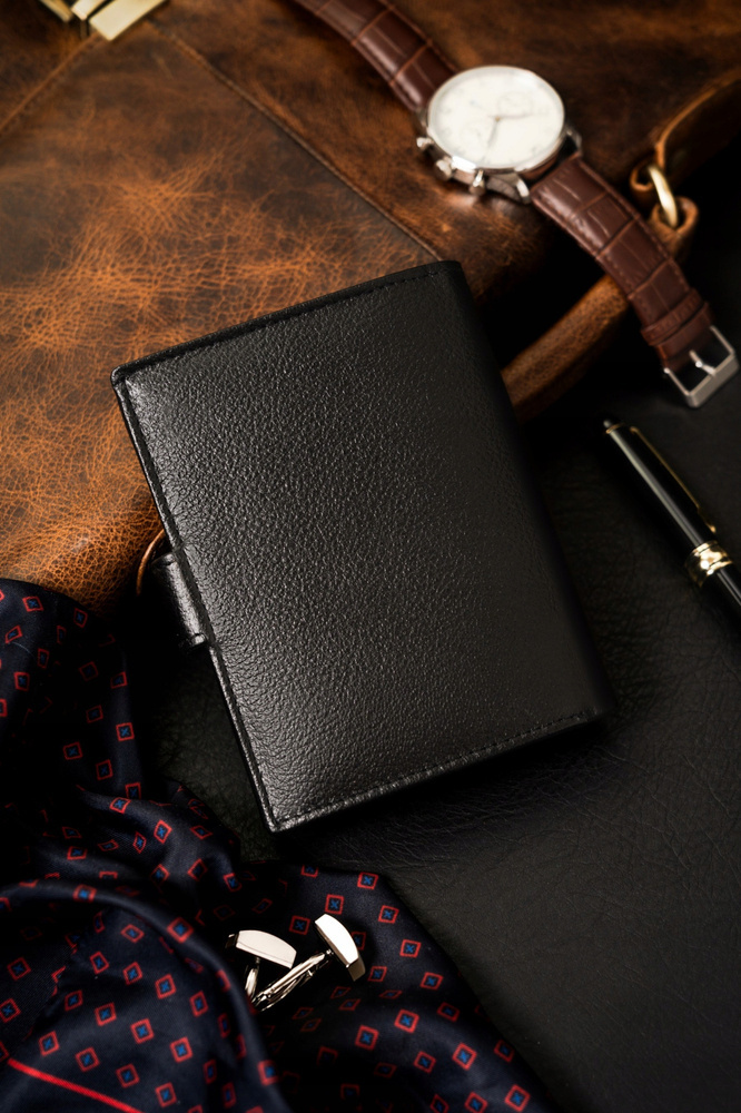 Duży, skórzany portfel męski na zatrzask - 4U Cavaldi - obrazek 4