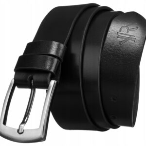 Skórzany pasek męski z klasyczną klamrą - Rovicky