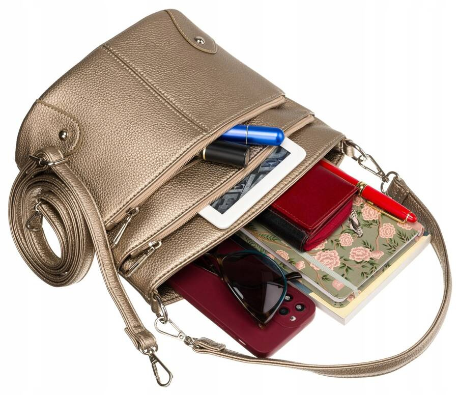 Torebka damska z odpinanym paskiem i uchwytem - Flora&Co - obrazek 7