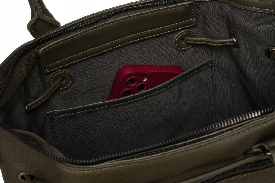 Torba damska ze skóry ekologicznej z motywem skóry węża - David Jones - obrazek 6