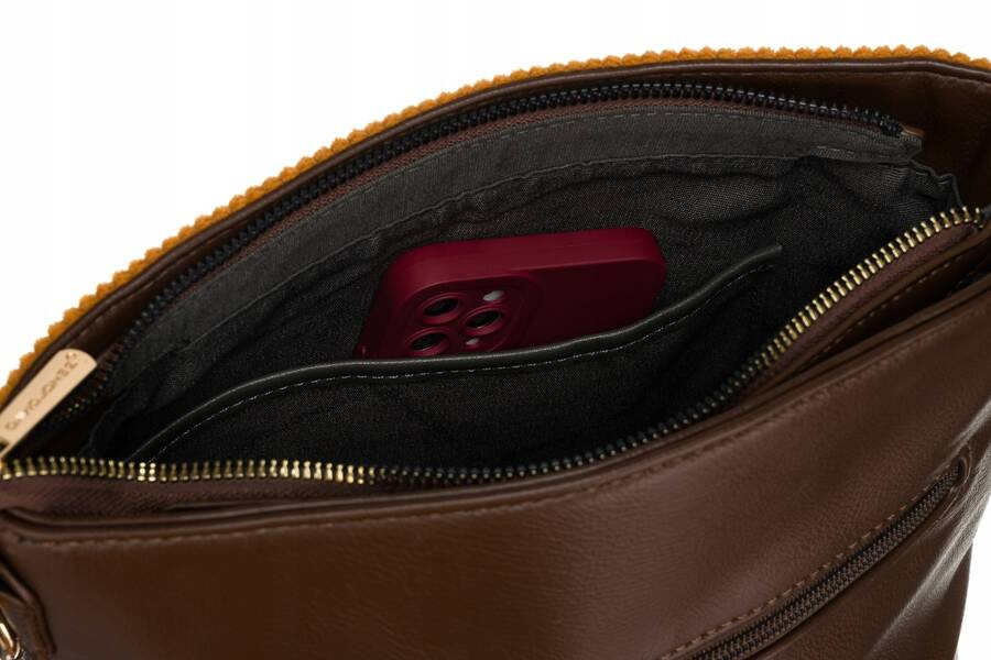 Torba damska ze skóry ekologicznej z odpinanym paskiem - David Jones - obrazek 5