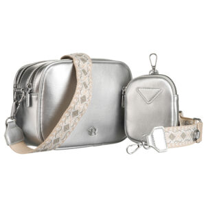 Listonoszka damska ze skóry ekologicznej z odpinaną portmonetką - Rovicky