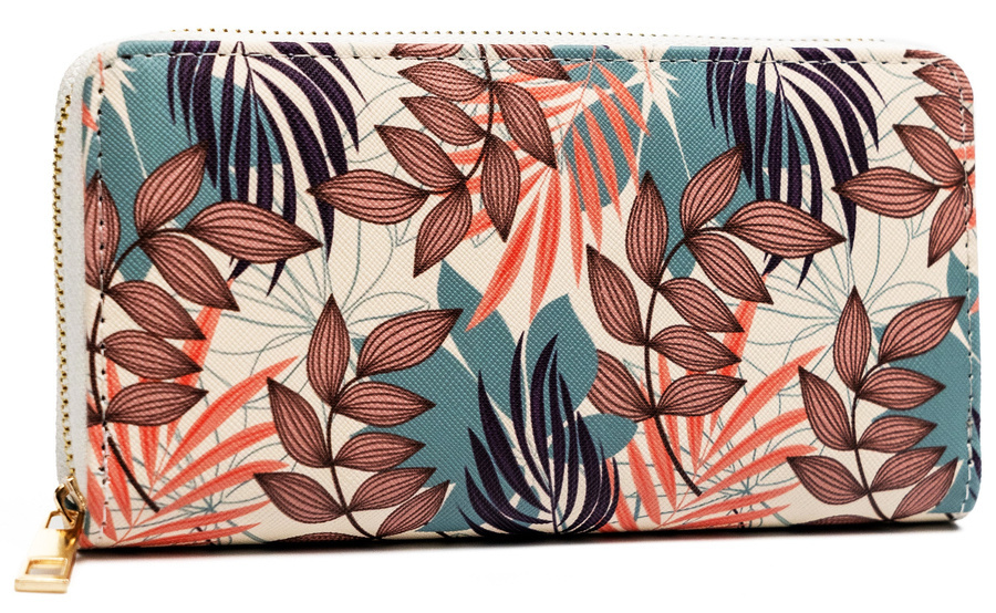 Portfel-piórnik damski ze skóry ekologicznej - obrazek 2