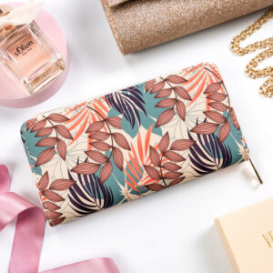 Portfel-piórnik damski ze skóry ekologicznej