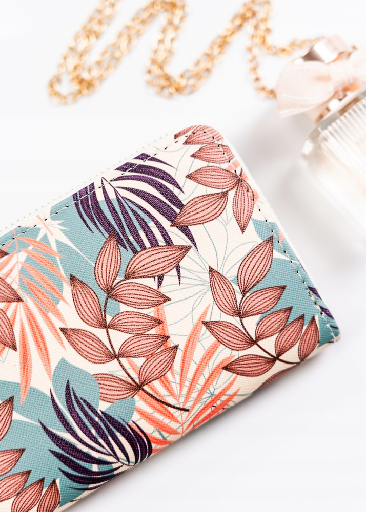 Portfel-piórnik damski ze skóry ekologicznej - obrazek 4