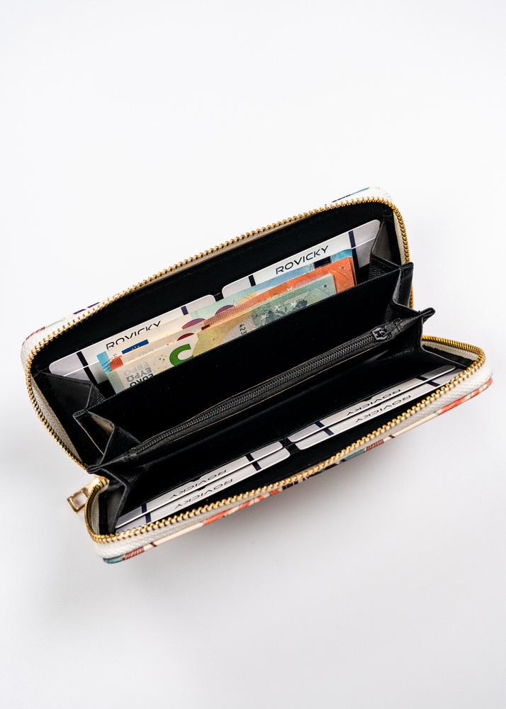 Portfel-piórnik damski ze skóry ekologicznej - obrazek 6