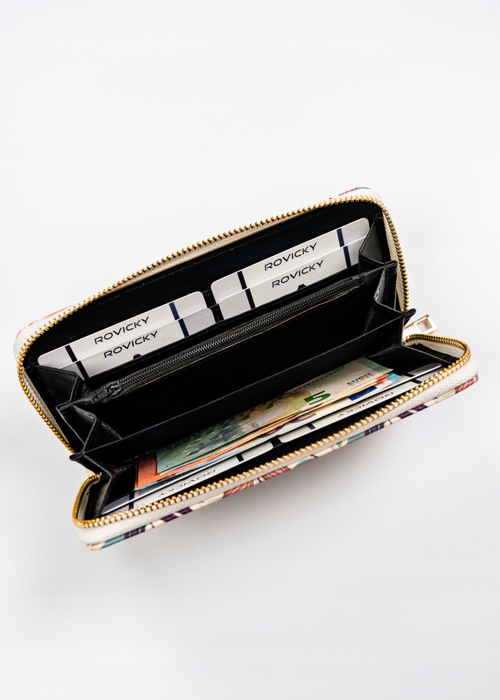 Portfel-piórnik damski ze skóry ekologicznej - obrazek 7