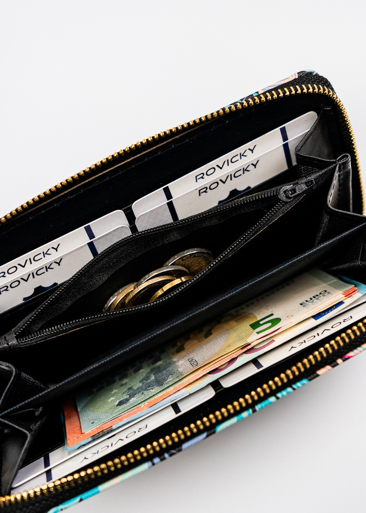 Portfel-piórnik damski ze skóry ekologicznej - obrazek 8