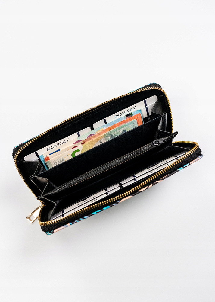 Portfel-piórnik damski ze skóry ekologicznej - obrazek 5